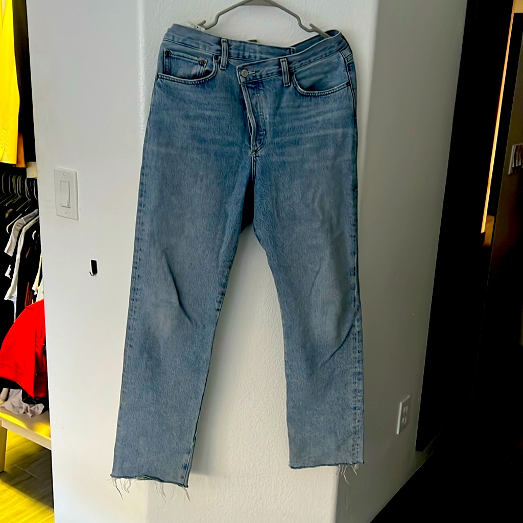 Agolde Button Up Wide Leg Jeans